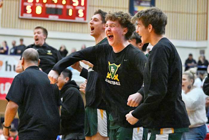 a Putnam North Eugene 5A Oregon boys basketball quarterfinal 2024 Leon Neuschwander 65